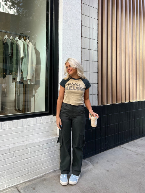 The Izzie Cargo Pant // Dark Grey